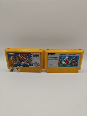 Super Mario Bros and Super Mario Bros 3 Famicom games used, untested