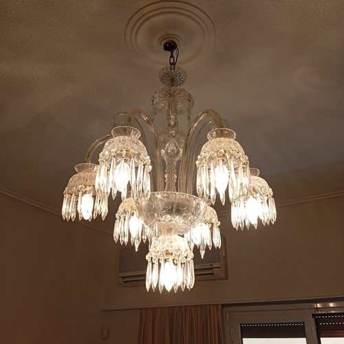 Chandelier ceiling light used, classic crystal vintage style