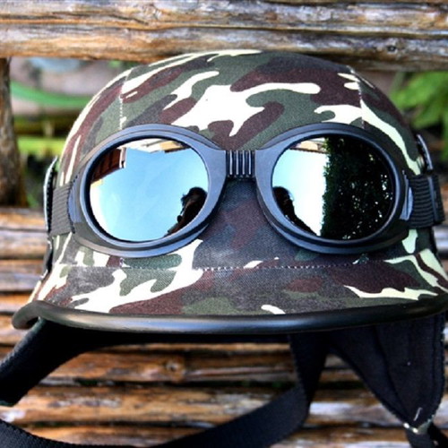Κράνος camoflage ρετρό μοτοσυκλέτας ρέπλικα Louis