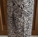 Pink Woman zebra print skirt with slit, size L