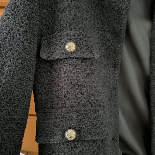 Mango black blazer with gold buttons size S new