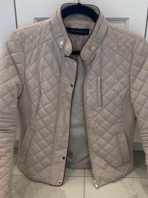 Zara quilted jacket beige like new, size S