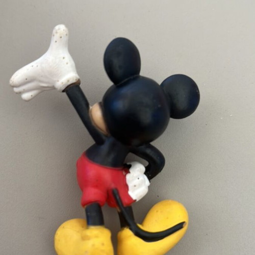 Disney Mickey Mouse figure made of PVC used with minor paint wear