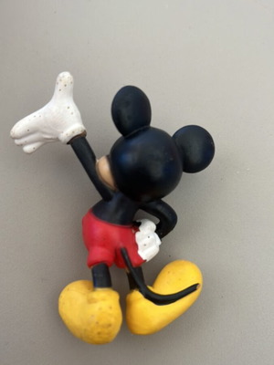 Disney Mickey Mouse figure made of PVC used with minor paint wear