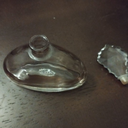 Vintage Italiani Crystal perfume bottle handmade in Italy used