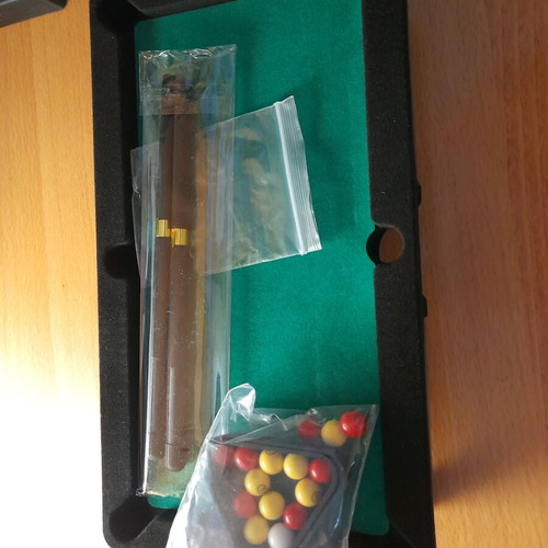 Small decorative billiard table like new with its box
