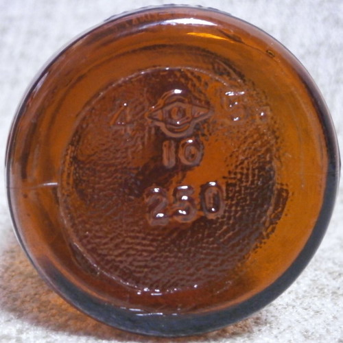 EMPTY PHARMACY BOTTLE VINTAGE FRENCH RARE YELLOW SODIUM