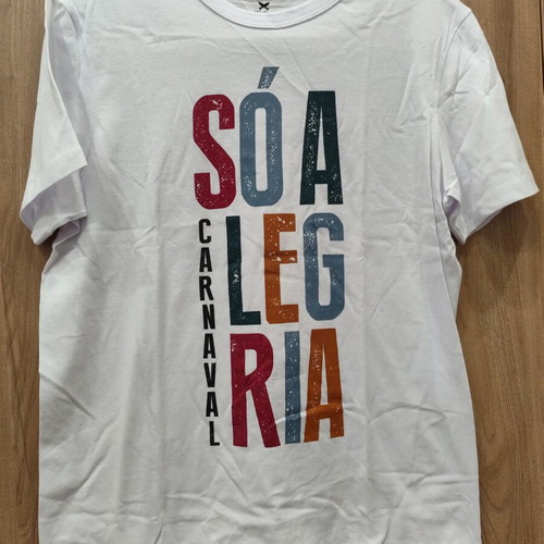 Hering t-shirt M white Só Alegria Carnaval
