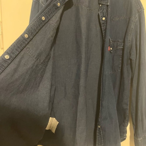 Levi’s Jean Denim shirt XL vintage old school western like new, blue