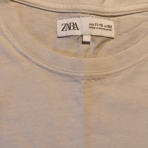 Zara sleeveless children's shirt 11-12 years 152cm like new, white cotton