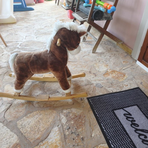 Wooden rocking horse used children's toy