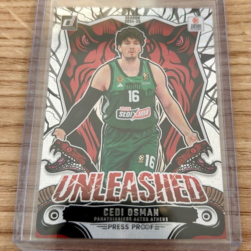 Cedi Osman Panathinaikos Unleashed Panini Euroleague 2024-25 Press Proof card new