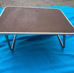 Lap tray with metal stands used