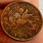 Obolos Ionian State 1851 coin used