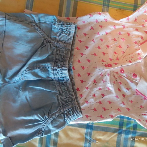 Girl set shorts and blouse 110 cm like new