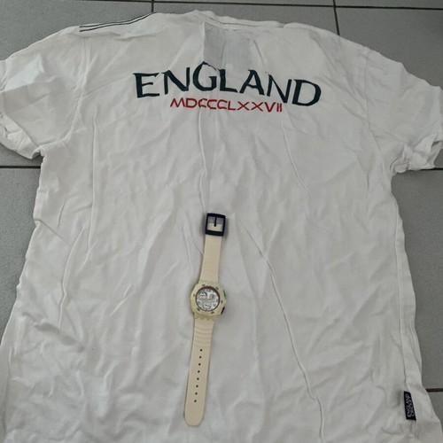 Manchester United collectible Tshirt, Swatch watch, and England Cricket T shirt like new