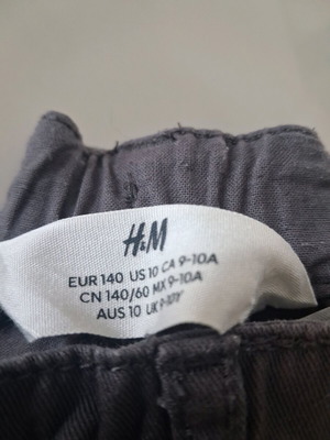 Παντελόνια παιδικά H&M σαν καινούργια, σετ 2, γκρι και μπλε, 8-10 ετών