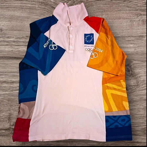 Adidas short-sleeve shirt Olympic Games 2004 like new, multicolor