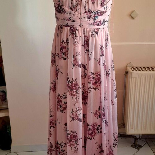 Marchesa Notte Bridesmaids maxi dress, floral, pink