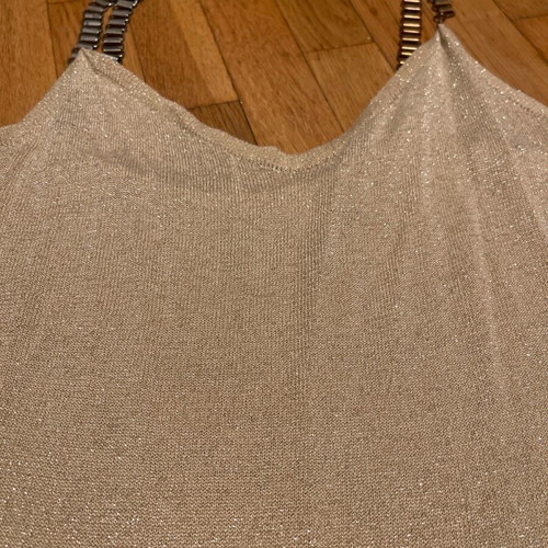 Elegant women top used, gold, size S