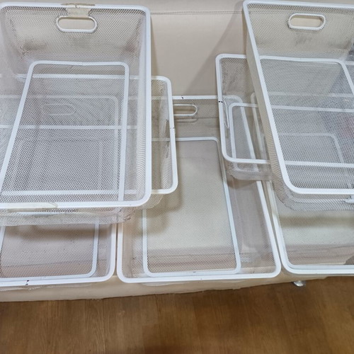 Wire metal baskets used, pack of 10, 60x40x17 cm
