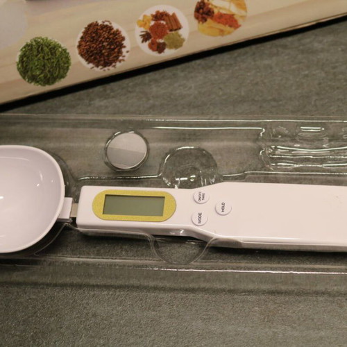 Measuring spoon with digital display 500g new, white