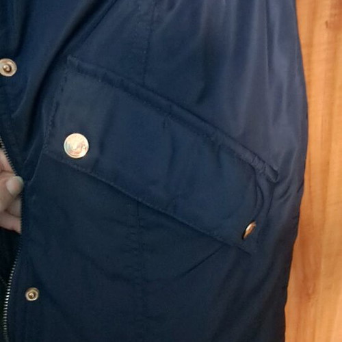 Energiers girl's parka with fur trim hood like new, blue