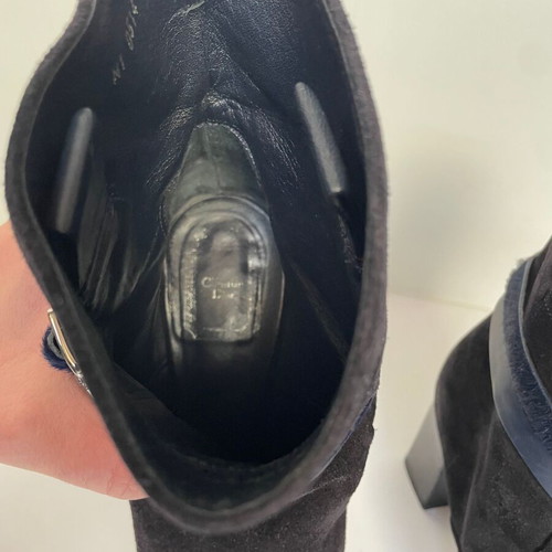Dior suede ankle boots like new, size 40, navy