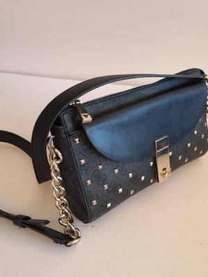 Guess women's shoulder bag like new, black and gray