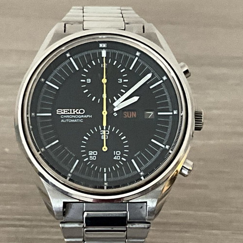 Seiko 6138-3002 Jumbo Automatic Chronograph watch, vintage 1976, original bracelet