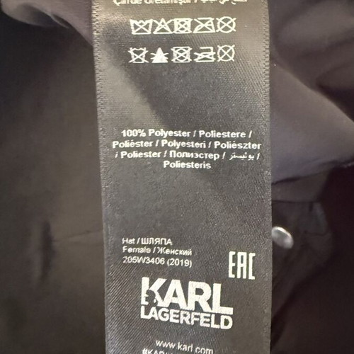Karl Lagerfeld Black Hat One Size like new
