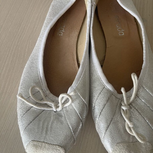 Ballerina shoes used, size 37, silver