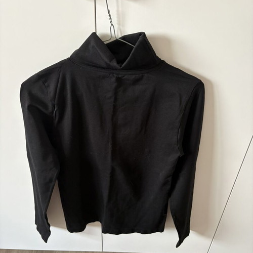 Black long-sleeve top with neck