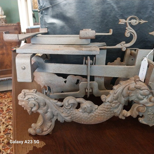 Cast iron antique scale used with lion and dragon decorations