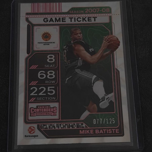 Mike Batiste Game Ticket Panini Contenders EuroLeague 2025-26 like new