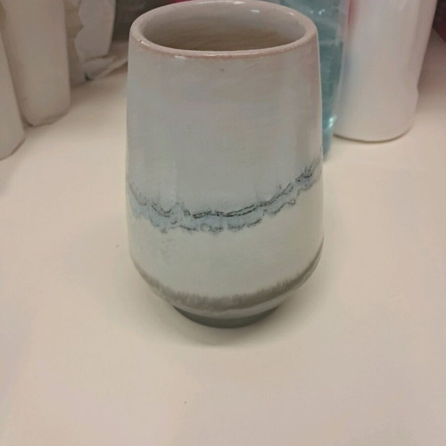 Clay container used, pencil holder size