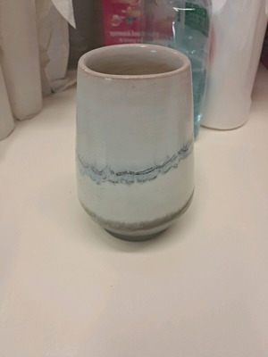 Clay container used, pencil holder size