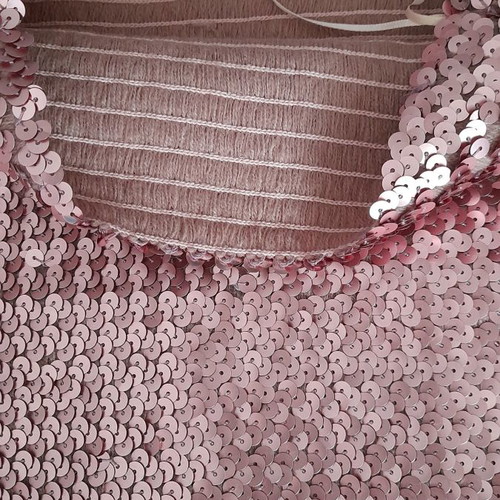 Zara strapless blouse with sequins, elastic, new, pink size M