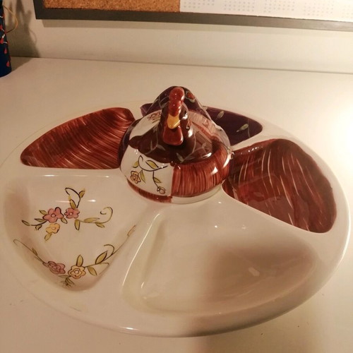 Ordeveira with 6 sections and Easter decorative hen new