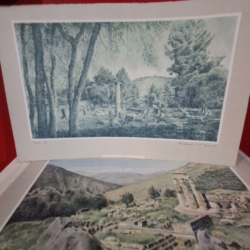 Collectible art prints set with 13 rare large cards, like new