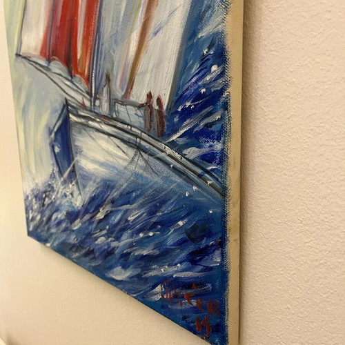 Oil painting on canvas like new, 30x50