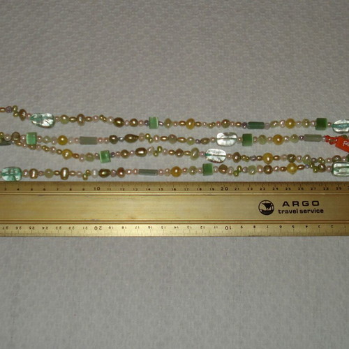 Folli Follie women's necklace with multicolored pearls 250cm like new