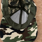 Camouflage baseball cap with embroidered wolf
