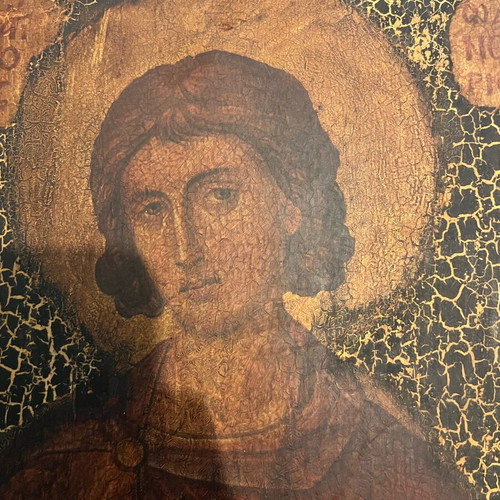 Orthodox icon of Saint Fanourios used, wooden 30x41 cm