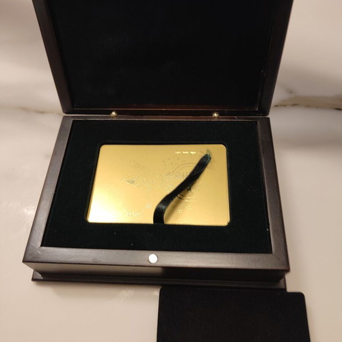 Collectible 24K Gold Playing Cards Casino Porto Carras used with Wooden Case