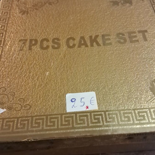Cake plate set used, 7 pieces