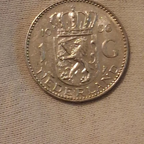 1 Gulden 1956 Netherlands silver coin