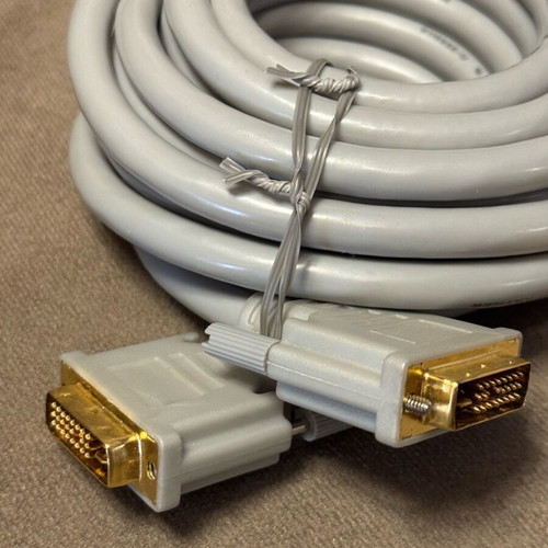 DVI-D Male to DVI-D Male Converter White 3 Meters New