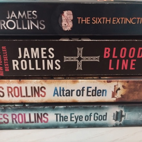 James Rollins book set like new, 4 titles in English