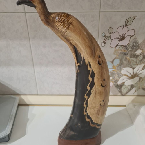 Decorative wooden bird 35cm new